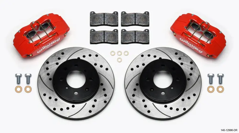 Wilwood Dpha Front Caliper & Rotor Kit Drill Red Honda / Acura W/ 262Mm Oe Rotor | 140-12996-Dr 1