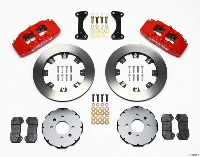 Wilwood Dynapro 6 Front Hat Kit 12.19In Red 94-01 Honda/Acura W/262Mm Disc | 140-10735-R 1