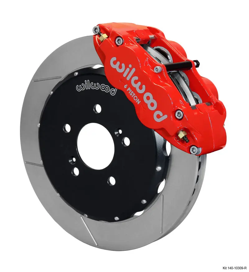 Wilwood Narrow Superlite 6R Front Hat Kit 12.88In Red Honda S2000 | 140-10309-R 1