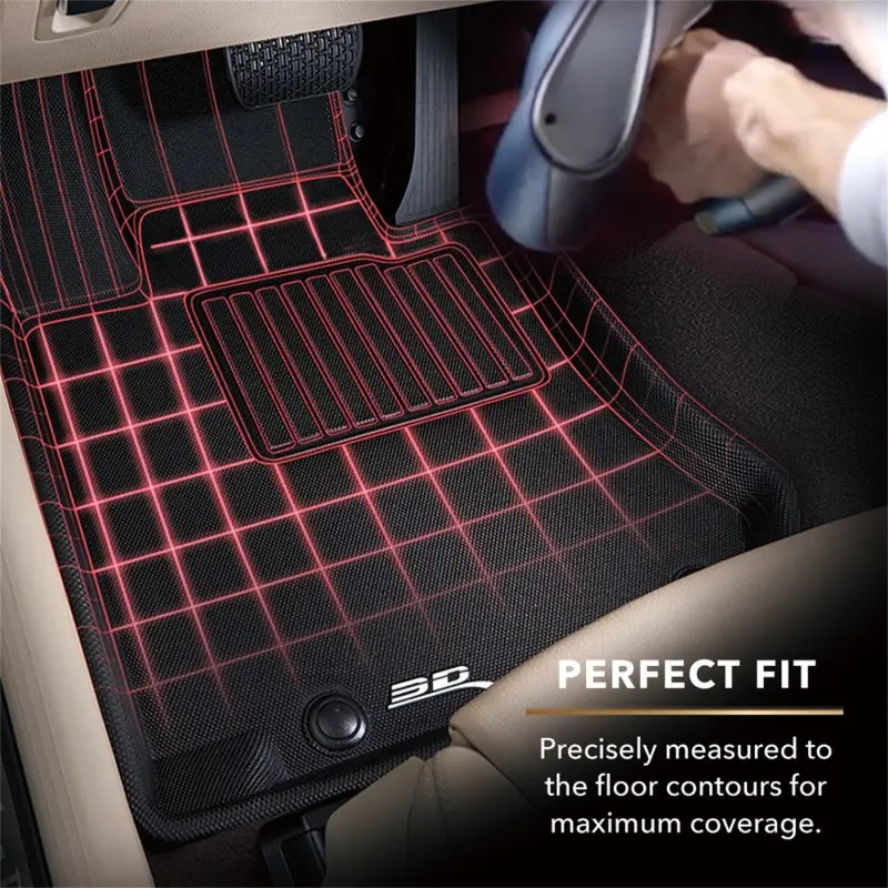 3D Maxpider 2005-2012 Nissan Pathfinder/Xterra Kagu 2Nd Row Floormats - Black 2
