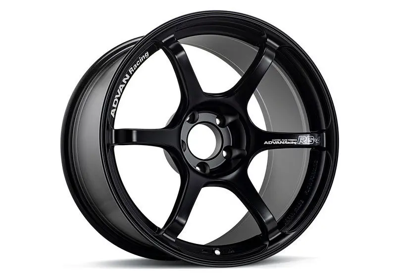Advan Rg-4 Wheel – 18X8.5", +45 Offset, 5X112, Semi-Gloss Black Finish 1