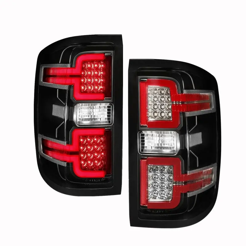 Anzo Led Taillights In Gloss Black For 2014–2018 Chevrolet Silverado 1500 1