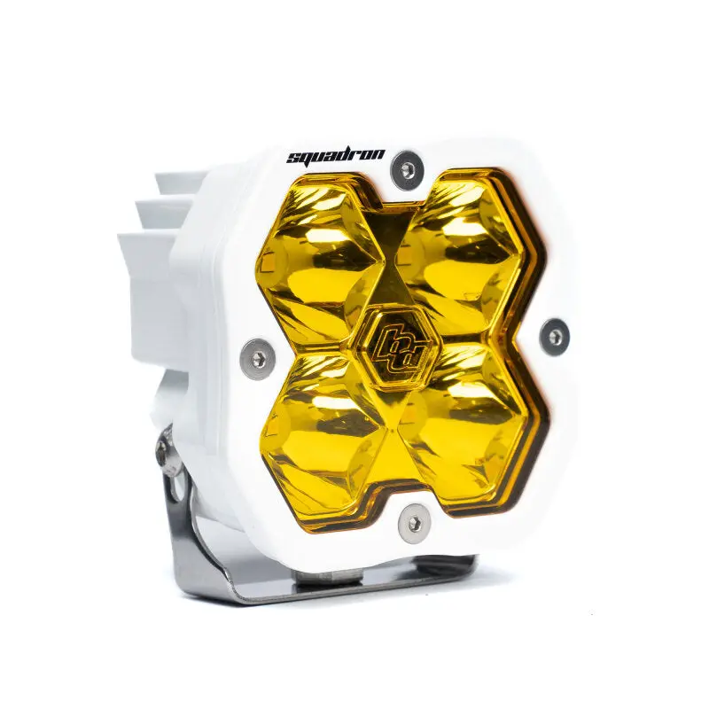 Baja Designs Squadron 2.0 Sport Led Spot Light – Amber Beam With White Housing 1