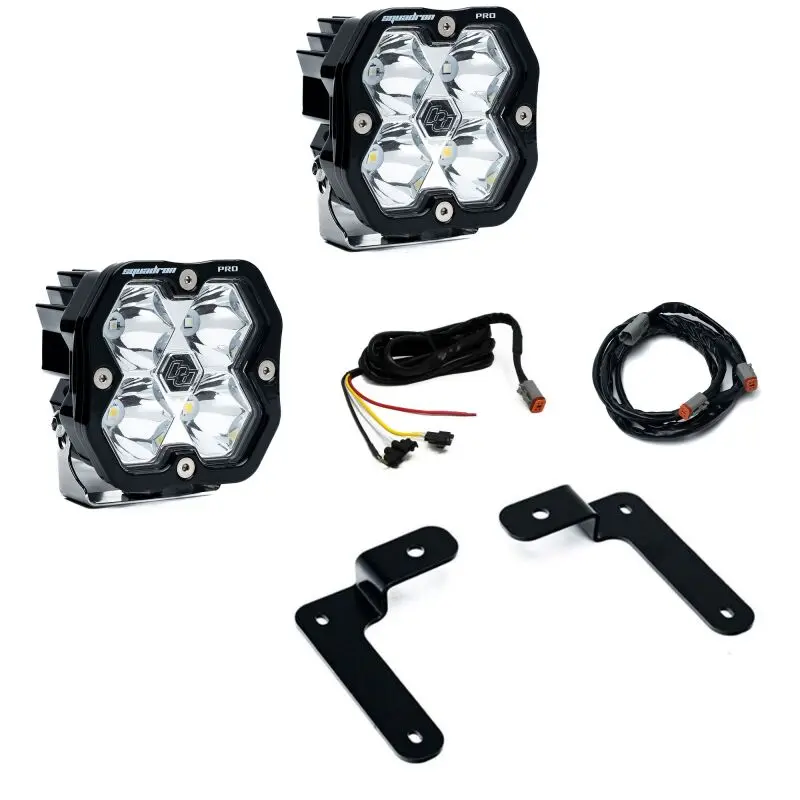Baja Designs Squadron Pro A-Pillar Light Mount Kit For Jeep Jl/Jt & Gladiator (2018–2025) – Spot Beam, Clear Lens 1