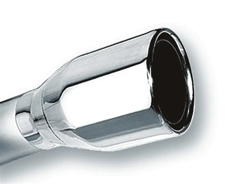 Borla Weld-On Exhaust Tip – 2.5-Inch Inlet, 4-Inch Diameter, 8-Inch Length, Rolled Edge Design 1
