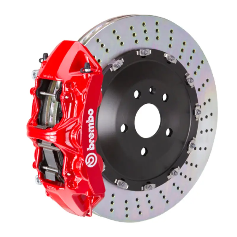Brembo 10-16 535I Front Gt Bbk 6 Piston Cast 405X34 2Pc Rotor Drilled-Red 1