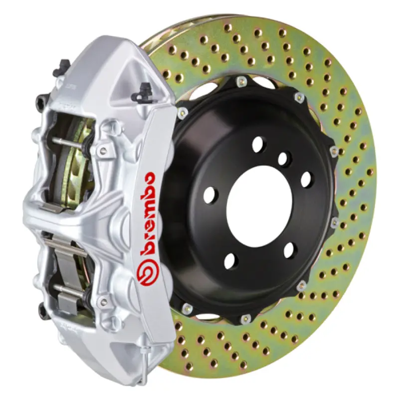Brembo 13-17 Q5 3.0T/Tdi/Hybrid Front Gt Bbk 6 Piston Cast 380X32 2Pc Rotor Drilled-Silver 1