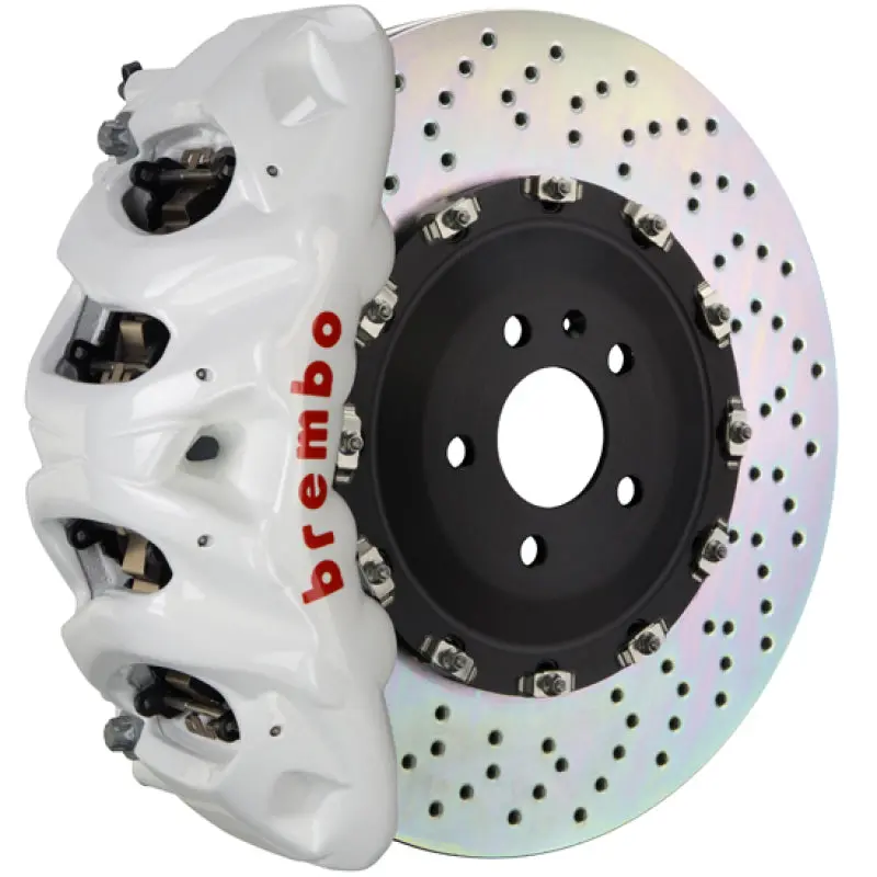 Brembo 16-21 Land Cruiser (J200) Front Gt Bbk 8 Piston Cast 412X38 2Pc Rotor Drilled- White 1