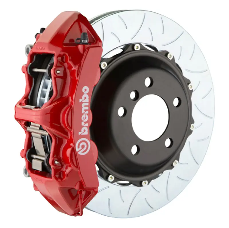 Brembo 99-05 Honda S2000 Front Gt Bbk 6 Piston Cast 355X32 2Pc Rotor Slotted Type-3-Red 1