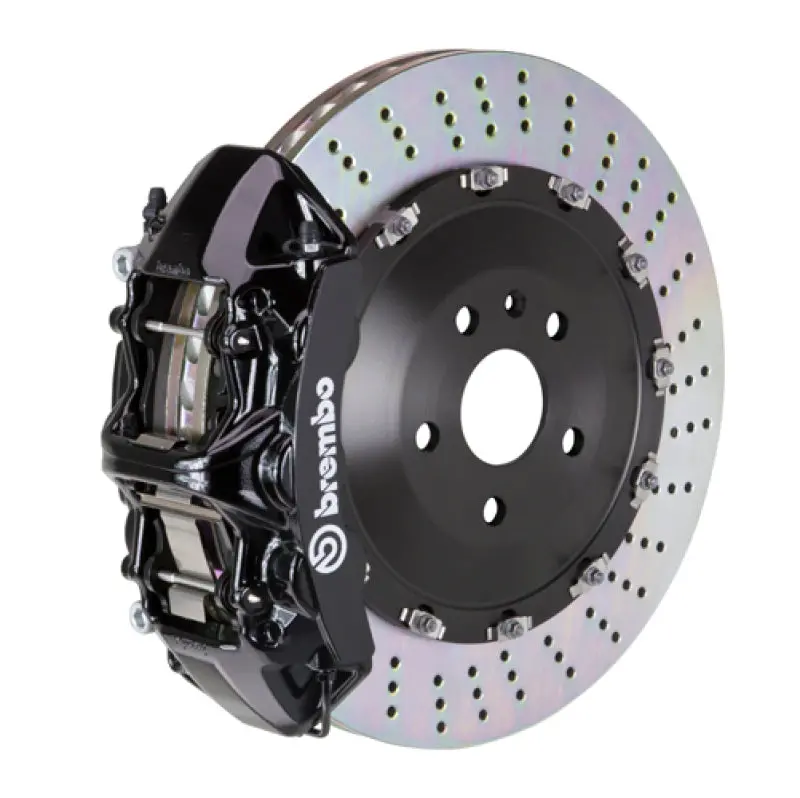 Brembo Gt Big Brake Kit – 2006–2013 Audi S3/S350 Front, 6-Piston Calipers + Drilled 405×34Mm Two-Piece Rotors (Black) 1