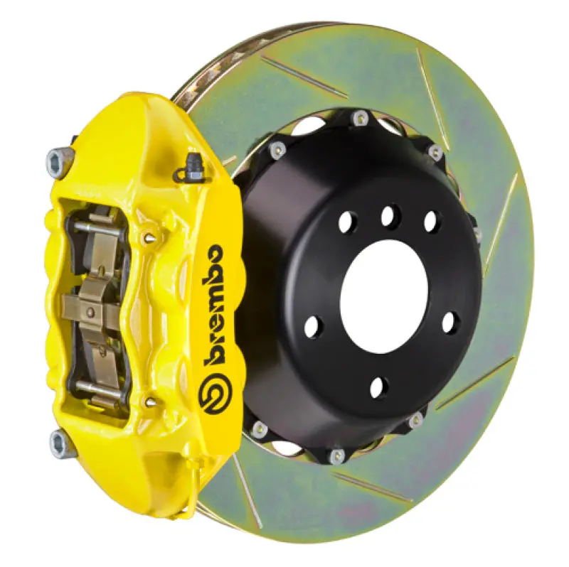 Brembo Gt Rear Brake Kit For 1999–2004 Porsche 996 – 4-Piston Calipers, 345X28Mm Slotted Two-Piece Rotors 1