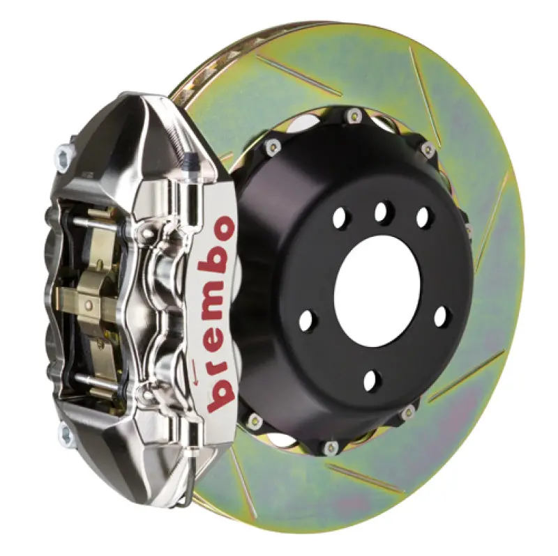Brembo Gtr Rear Big Brake Kit For 2008–2013 Bmw M3 – 345X28Mm Slotted Two-Piece Rotors, Nickel Finish 1
