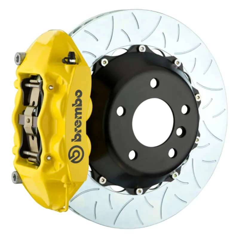 Brembo Rear Gt Big Brake Kit For 2006–2013 Corvette Z06 (Excluding Cc Models): 4-Piston Calipers, 345X28Mm Slotted Two-Piece Rotors (Yellow) 1
