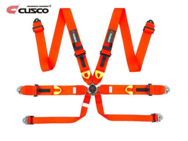 Cusco Fia-Certified 6-Point Racing Harness – 3-Inch Shoulder & Lap Belts With 7/16-20Unf Eyebolts (Red) 1