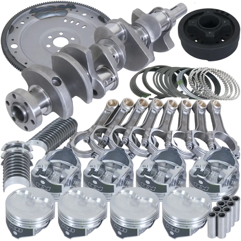 Eagle Ford 302 Rotating Assembly – Balanced Flexplate Kit With 164-Tooth V-Rib Belt, 5.400" I-Beam Rods, +.060" Overbore 1