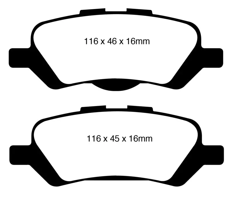 Ebc 08+ Toyota Venza 2.7 Greenstuff Rear Brake Pads 1