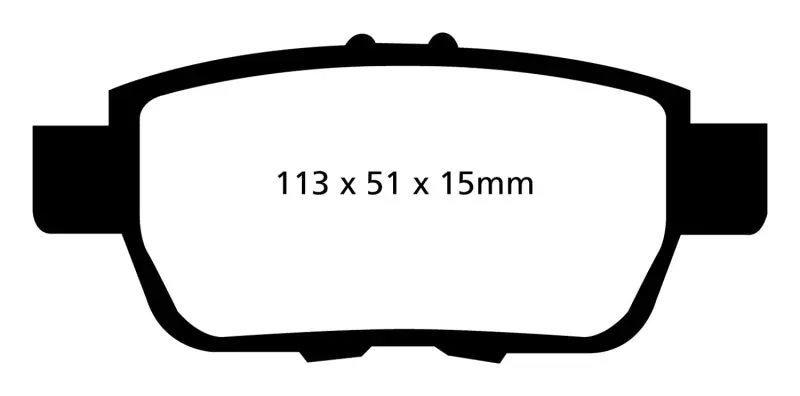 Ebc Greenstuff Rear Brake Pads For 2009–2014 Acura Tl 3.5L – High-Performance Street Compound 1
