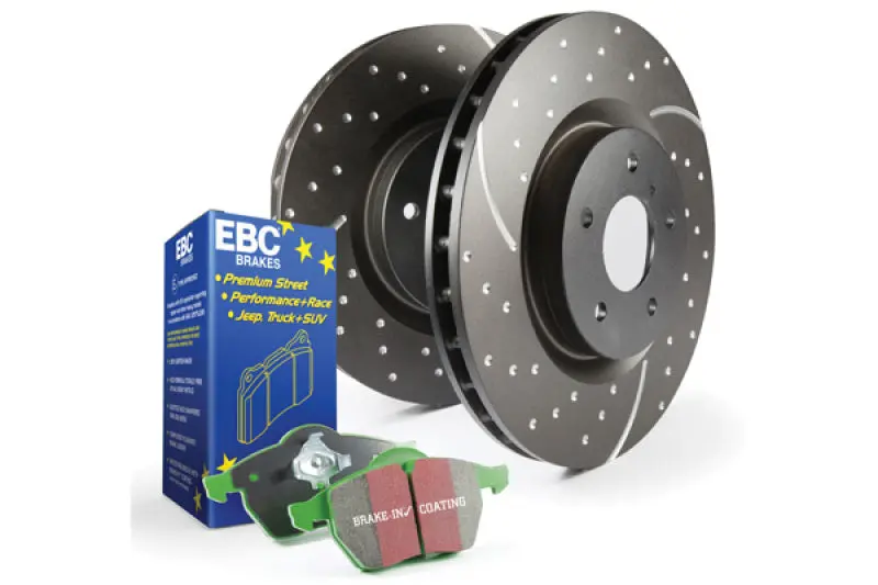 Ebc S3 Brake Kit – Greenstuff Performance Pads With Gd Series Drilled & Slotted Rotors 1