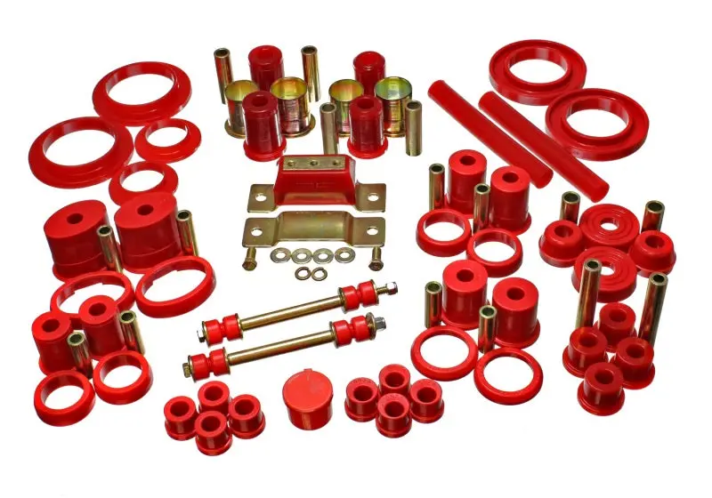 Energy Suspension Red Hyper-Flex Master Bushing Kit For 1985–1993 Ford Mustang V8 Models 1