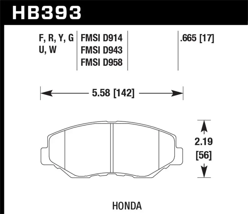 Hawk Dtc-60 Front Race Brake Pads For 2013–2015 Honda Civic Si 1