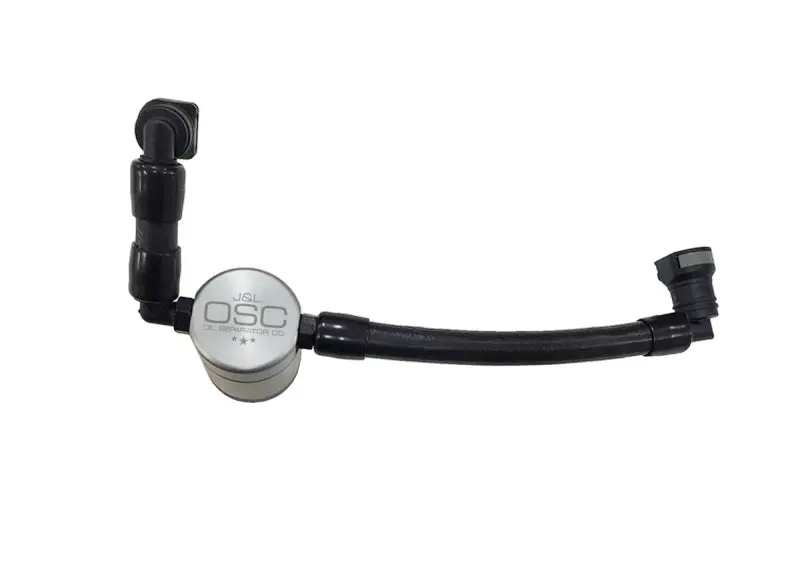 J&L Oil Separator For 2011–2017 Ford Mustang V6 – Passenger Side, 3.0L V2, Clear Anodized Housing 1