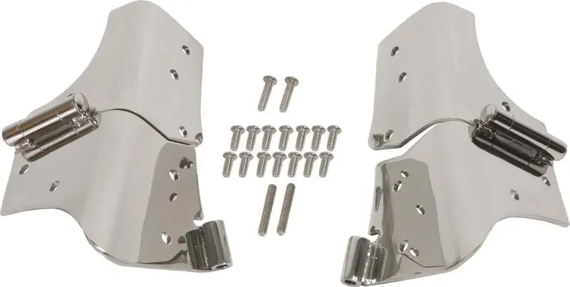 Kentrol Polished Silver Windshield Hinge Pair For 1997–2006 Jeep Wrangler Tj 1