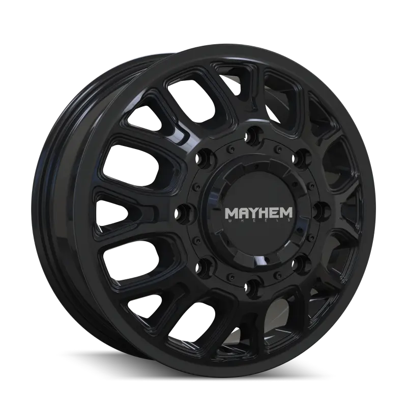 Mayhem 8107D Cogent Dually Wheel — 17X6.5", 8X210 Bolt Pattern, 125Mm Offset, 154.2Mm Hub Bore, Gloss Black 1