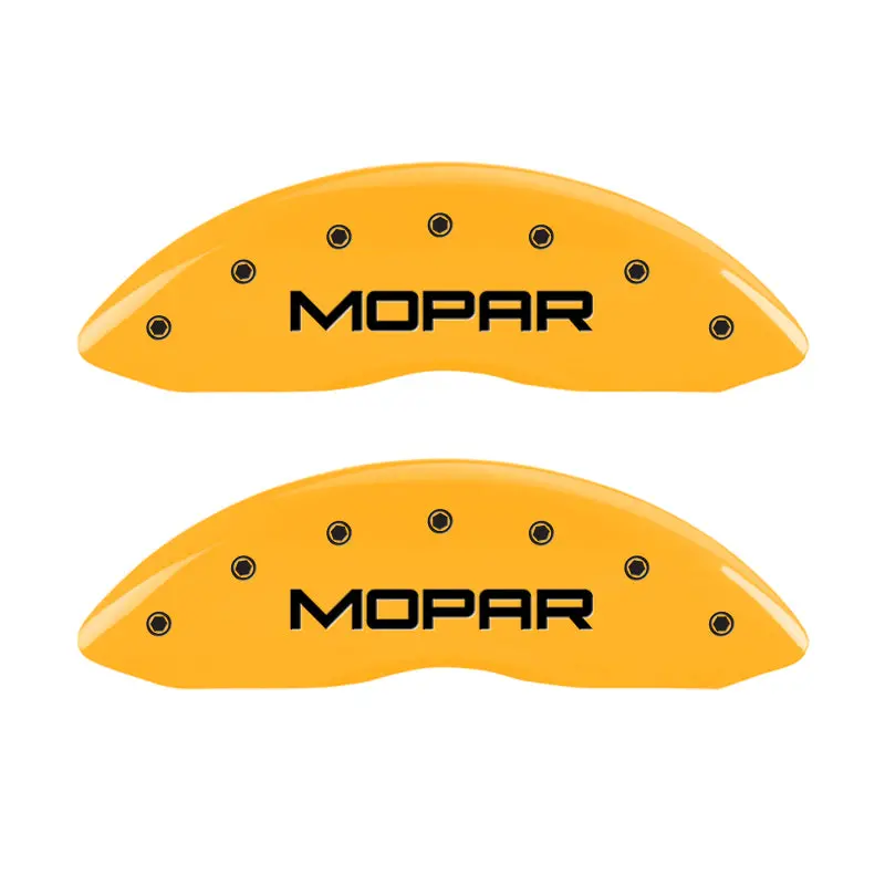 Mgp Engraved 4-Piston Caliper Covers For 2001 Dodge Viper – Yellow Finish With Black Charcoal Accents 1