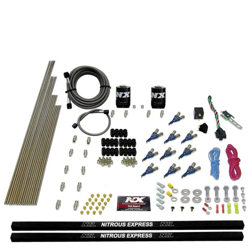 Nitrous Express Piranha Direct Port Nitrous Kit – 10-Cylinder Compatible, 250–500 Hp Range, No Bottle Included 1
