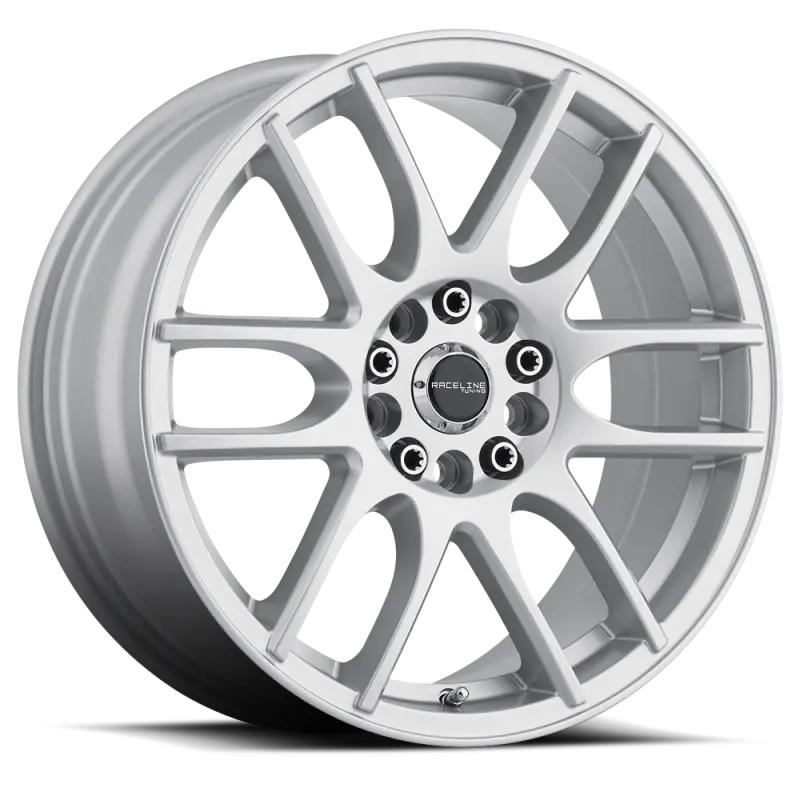 Raceline Mystique Gloss Silver Alloy Wheel – 18×7.5In, 5×114.3/5×127 Bolt Pattern, 42Mm Offset, 72.62Mm Bore 1