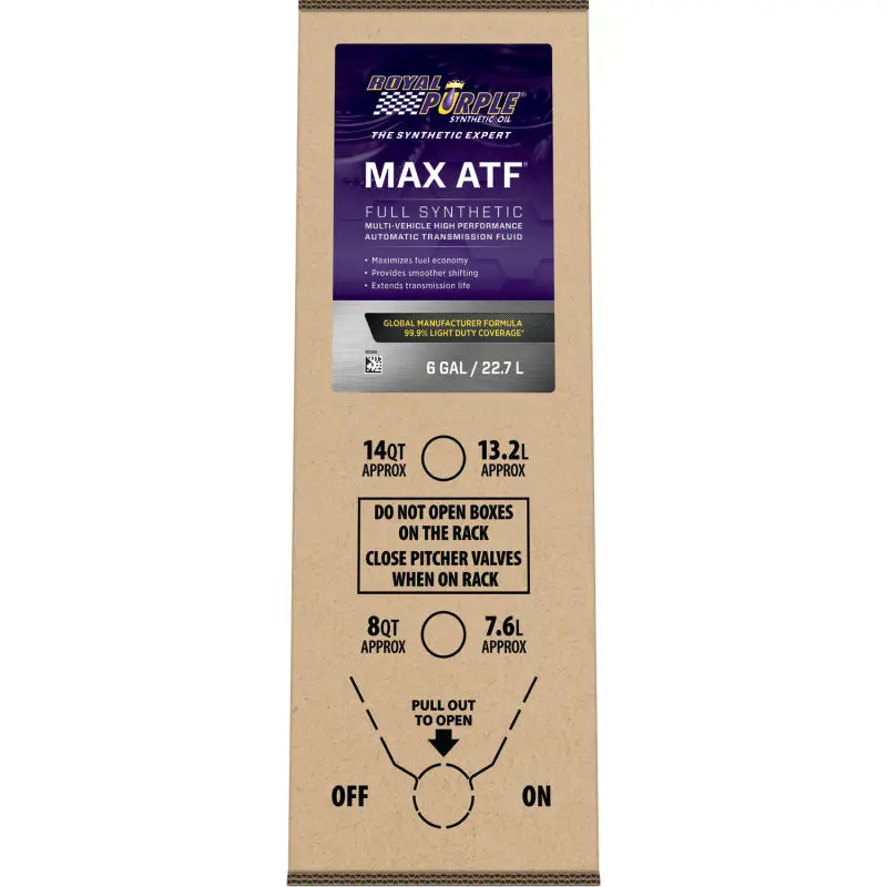 Royal Purple Max Atf Synthetic Automatic Transmission Fluid – 6-Gallon Bag-In-Box 1