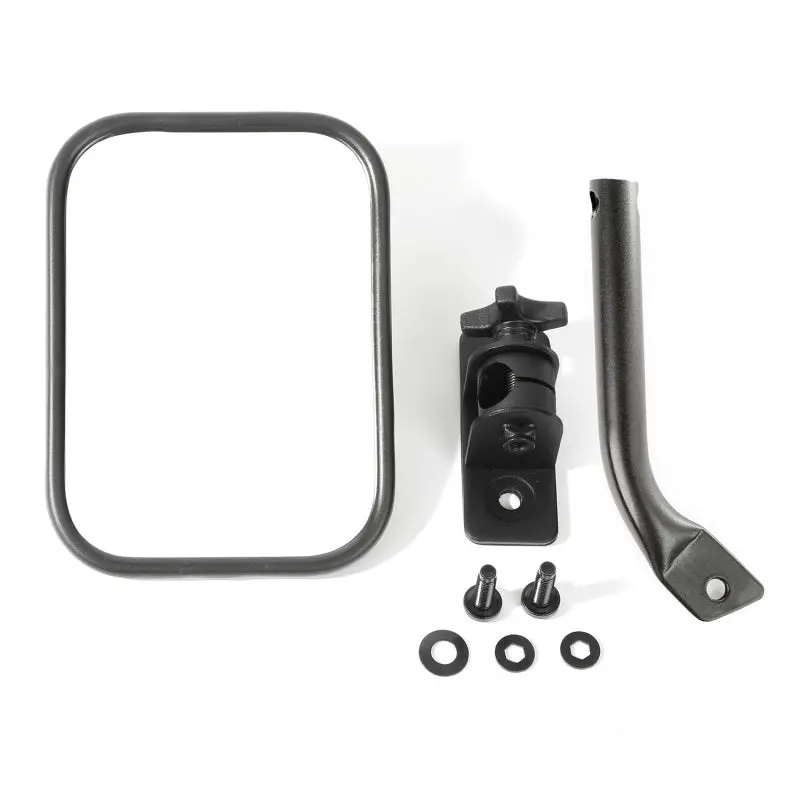 Rugged Ridge Textured Black Stubby Trail Mirrors For 1997–2018 Jeep Wrangler – Rectangular Design 1