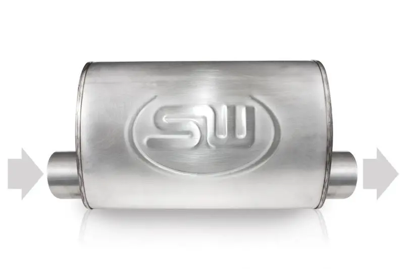 Stainless Works Offset Exhaust Flange – 2.5″ Id Inlet / 2.5″ Od Outlet (Same-Side Offset), 4″ × 8″ 1