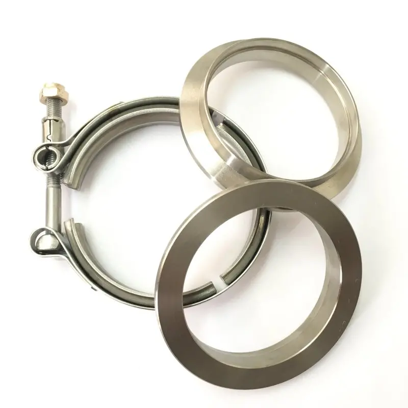 Ticon Industries 2.5-Inch Titanium V-Band Clamp Assembly – Includes Two Flanges And One Clamp 1