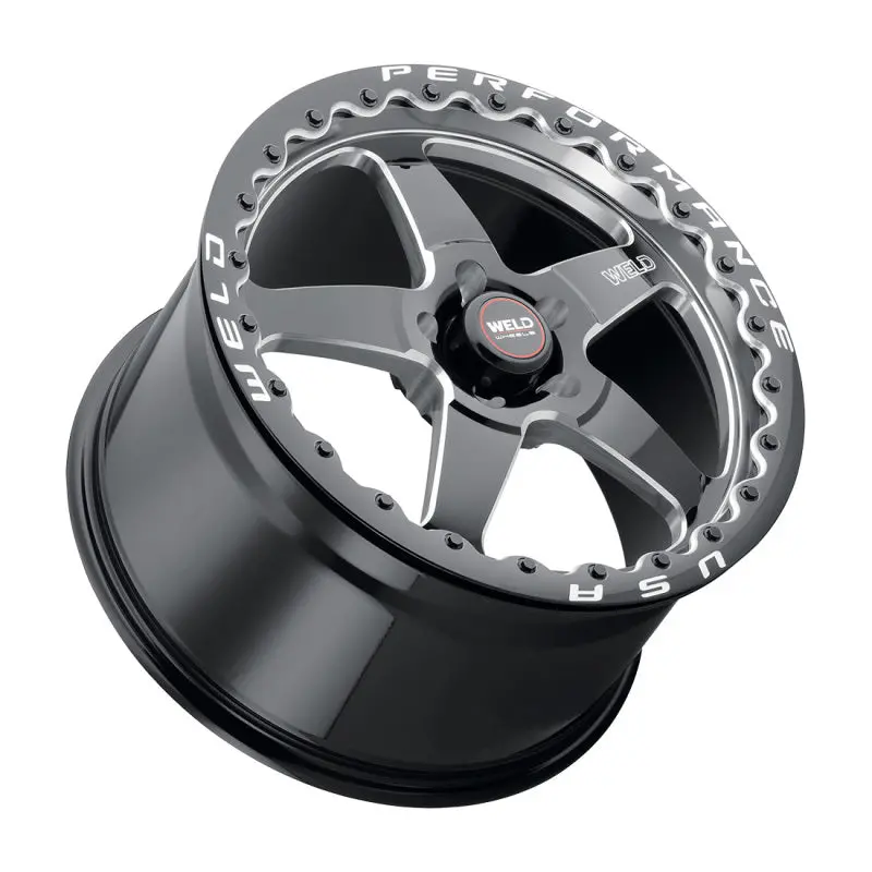 Weld S904 17X10 Ventura Drag Beadlock 5X135 Et10 Bs5.9 Gloss Black Mil Dia 87.1 1