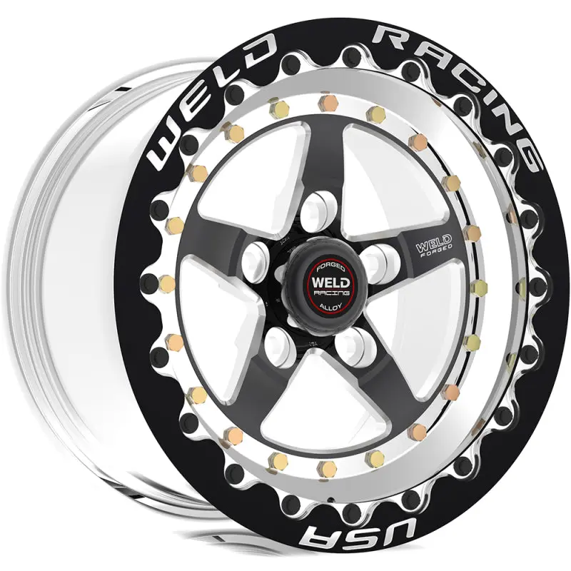Weld Weldstar 15X10 Black Beadlock Wheel – 5X4.75 Bolt Pattern, 7.5In Backspace, Matte Black Finish 1