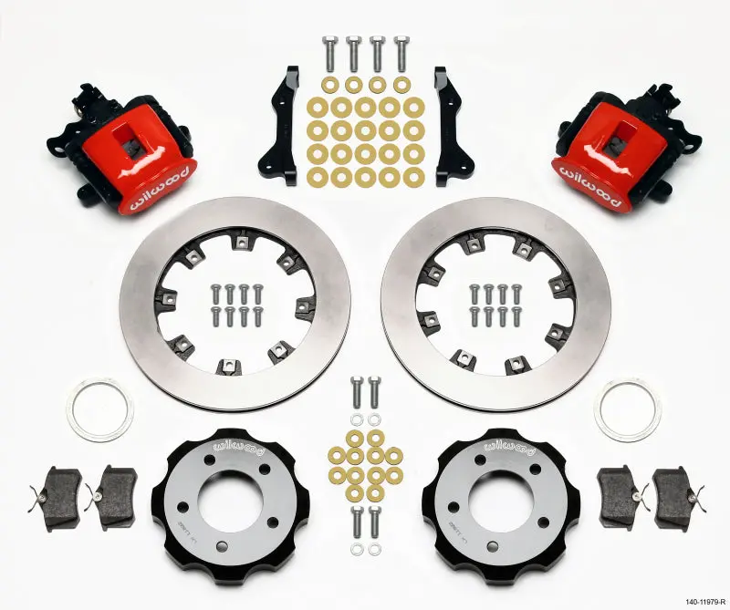 Wilwood Rear Parking Brake Conversion Kit – 12.19" Rotors, Red Calipers – Fits 2006+ Honda Civic & Cr-Z 1