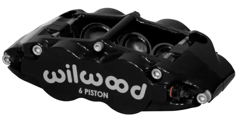 Wilwood Superlite 6R-Lh Narrow Front Brake Caliper – Black, Triple-Piston Design (1.38" / 1.12" / 1.12") For 1.10" Rotors 1