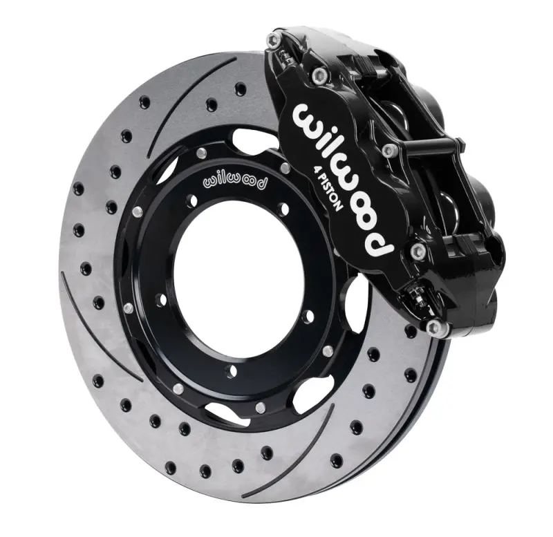 Wilwood Superlite Front Brake Kit For 1969–1974 Porsche 911 – 3" Mounting, Drilled & Slotted Rotors, Black Finish 1